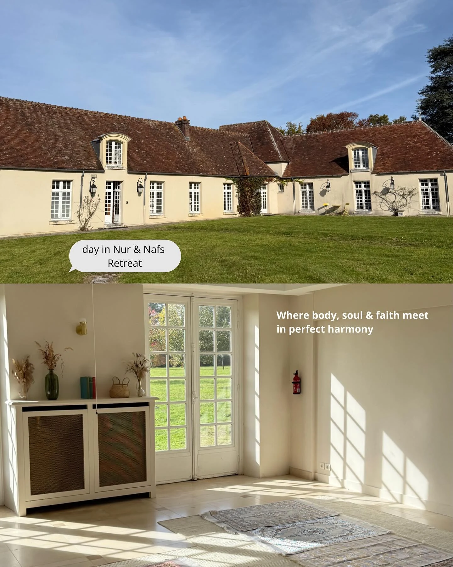 Maison normande et salle de prière